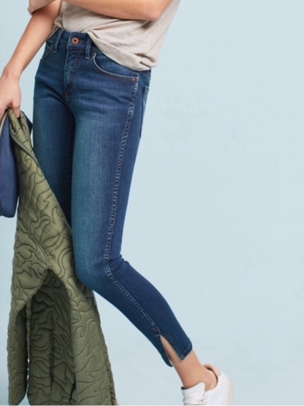 Anthropologie Pilcro Mid-Rise Skinny Jeans Blue 26